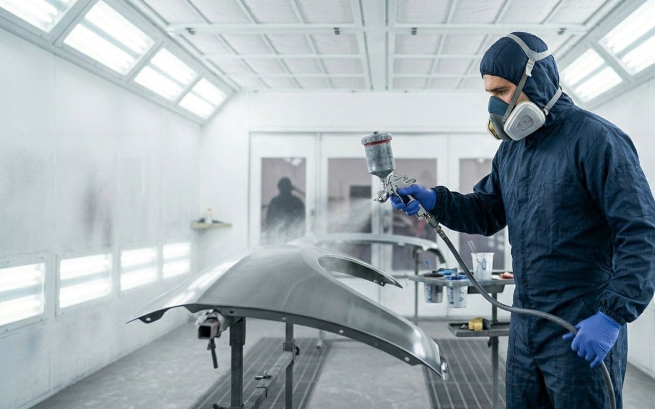 Car body and paint repair Dubai spray booth respray
